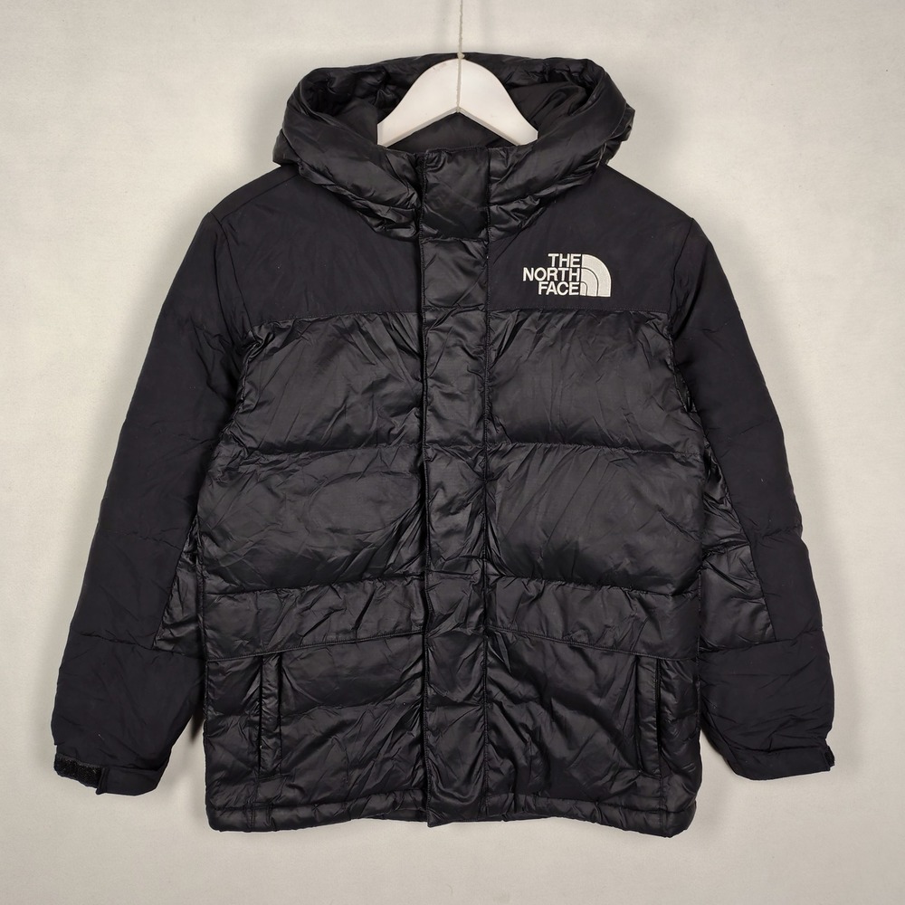 The North Face Hooded Down Puffer Jacket Black Teen Medium 1318